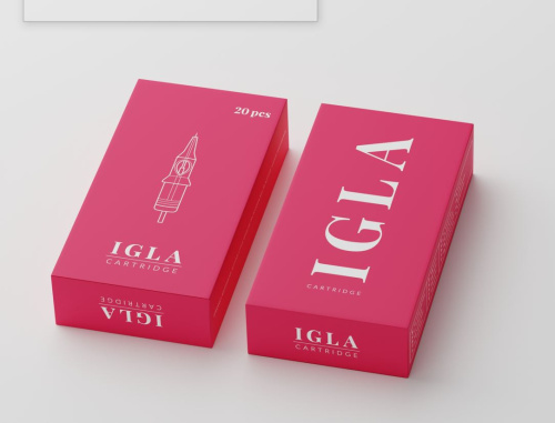 Картридж IGLA 1001 LT Единичка 0,30 мм (Розовые) Жесткая мембрана (20 шт.)